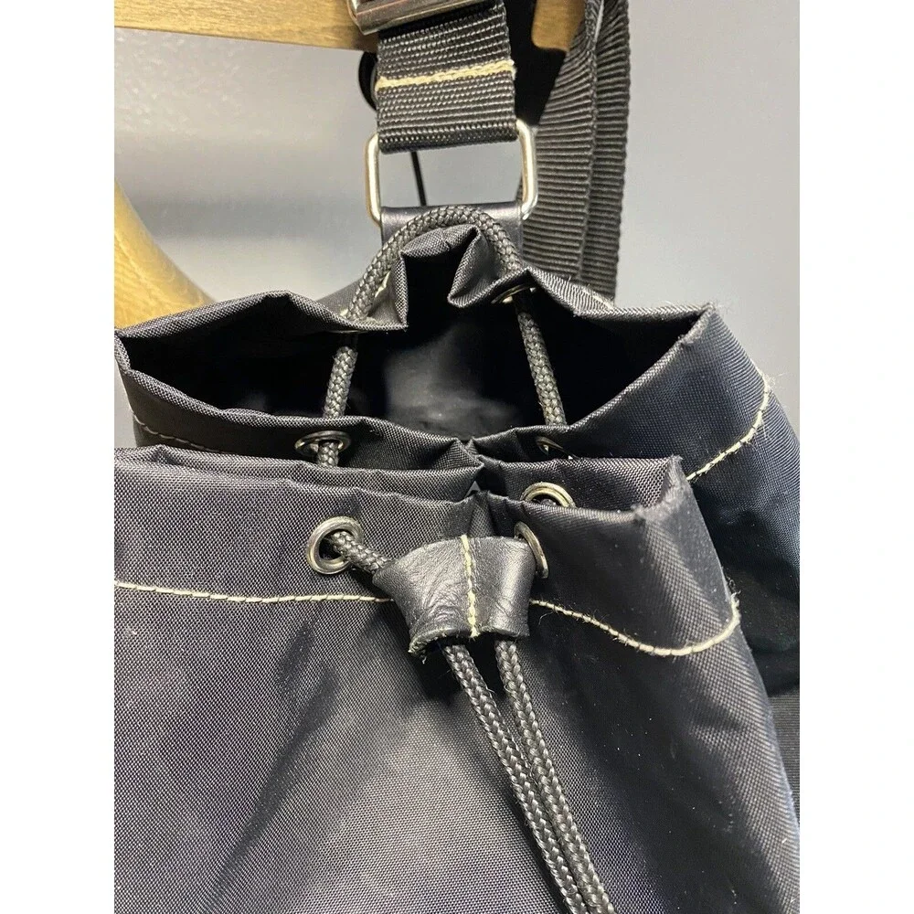Polo Jeans Ralph Lauren Sport Sling Nylon Bucket Bag Flag Black Vintage 90’s